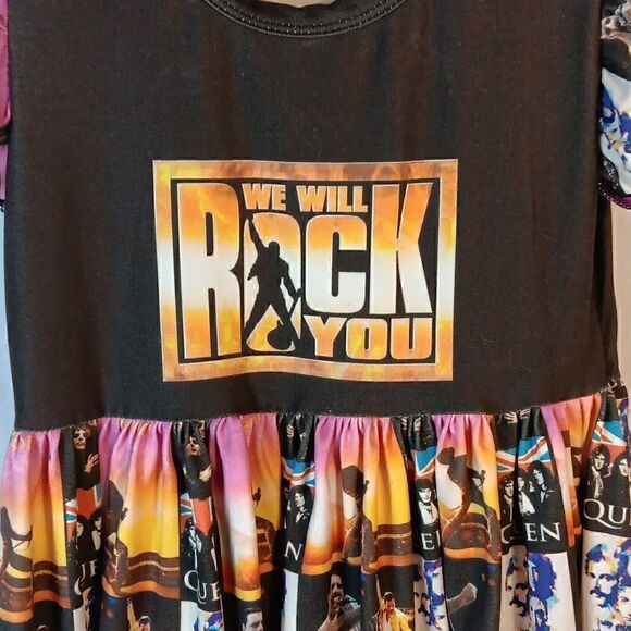 Queen "Bohemian Rhapsody" Little Girl's Dress - Picture 2 of 7